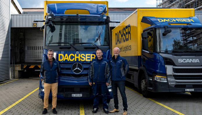 Dachser Schweiz nimmt in Basel ersten E-Lkw in Betrieb